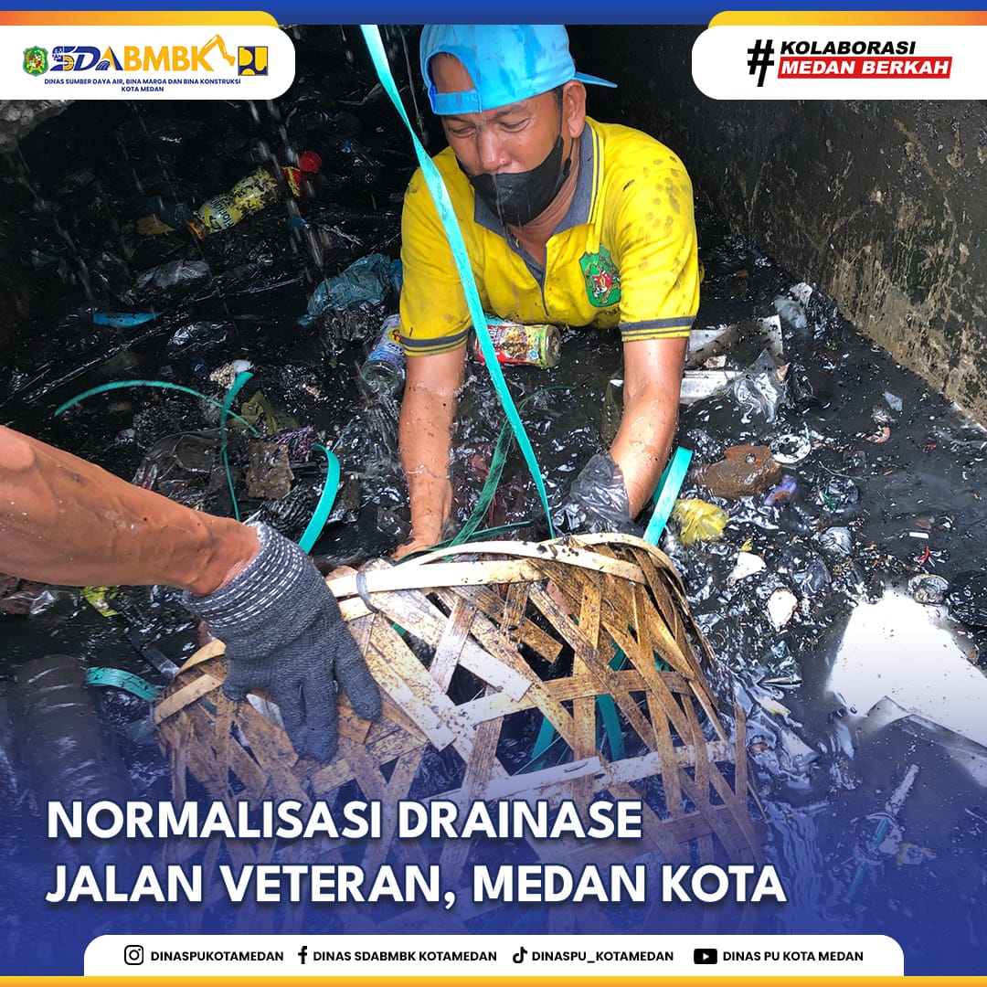 Normalisasi Drainase Jalan Veteran, Medan Kota